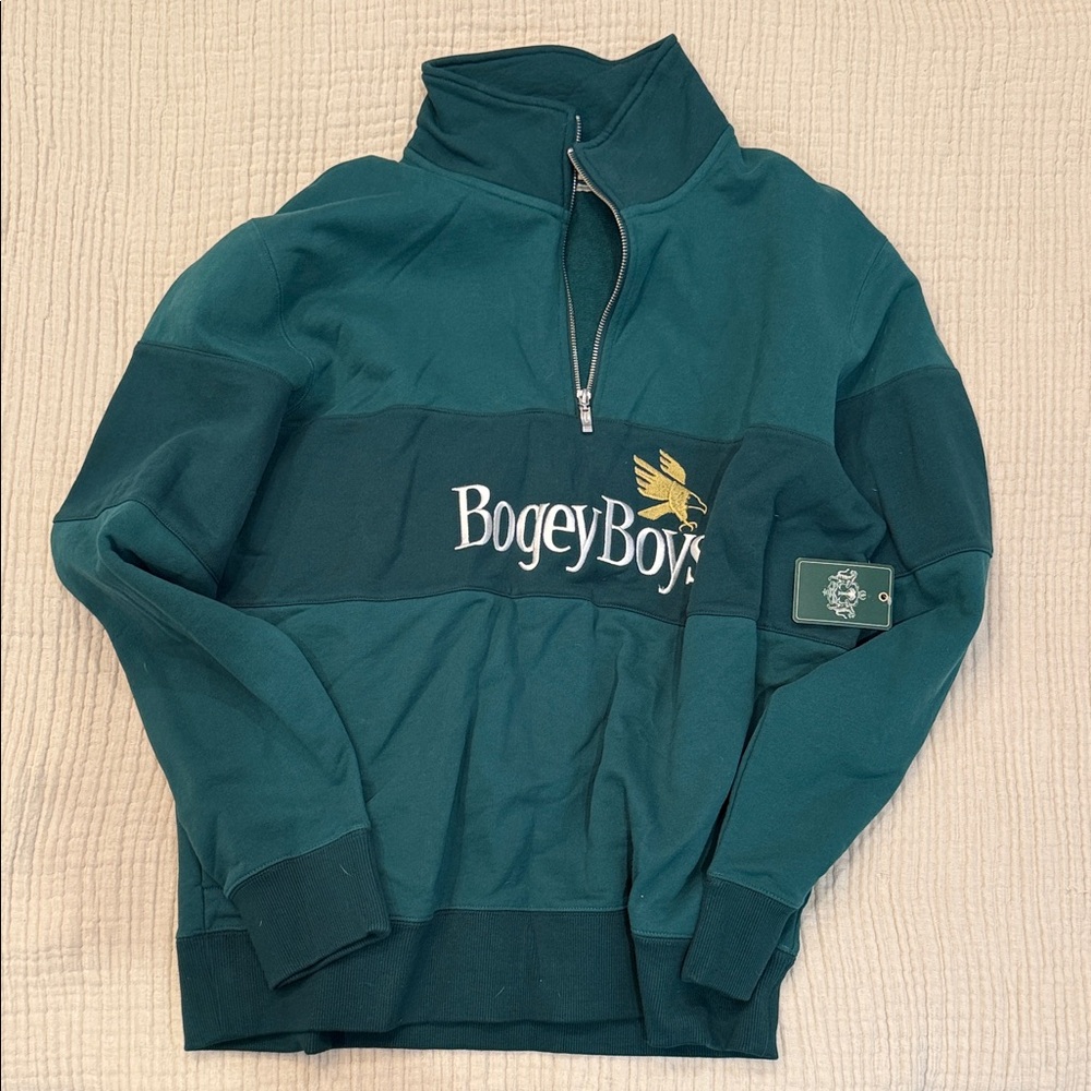 Bogey Boys Teal Zip-Up Sweater